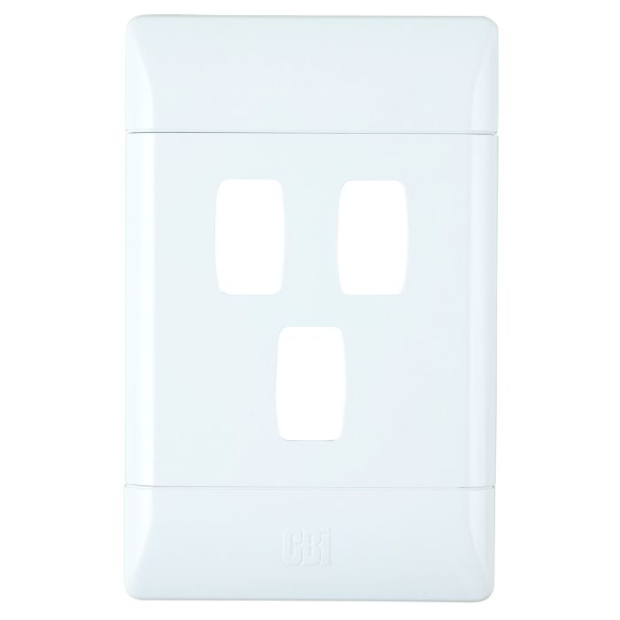 CBI White 3-Lever Light Switch Cover Plate 2x4 G002-P | Chamberlain