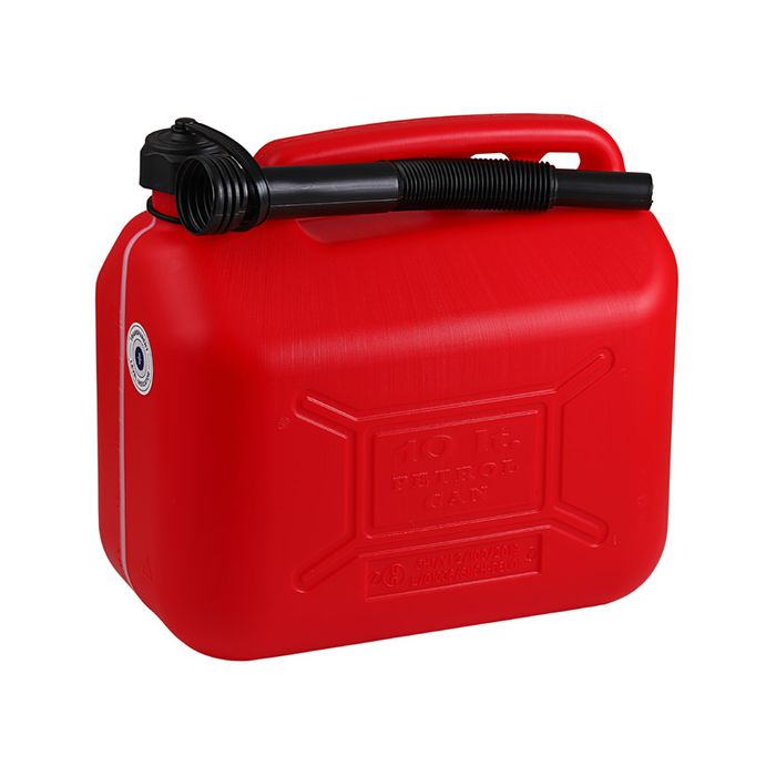 Topline Red Plastic Fuel Jerry Can 10L AJ4817