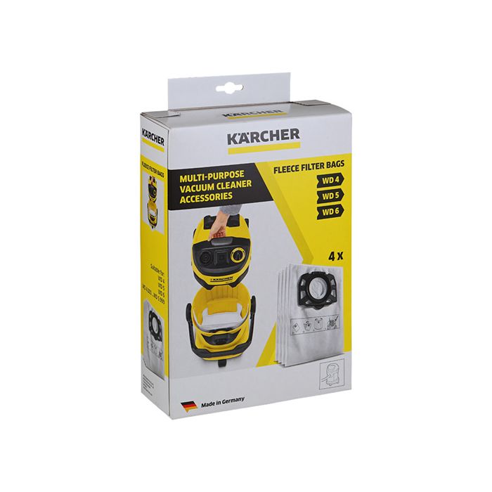 10 Bag/Bags Vacuum Cleaner Filter For Serie Wd6 - Kärcher Wd 6 P Premium,  Mipuu 2.863-006.0 2.863-006.0 Microsafe 