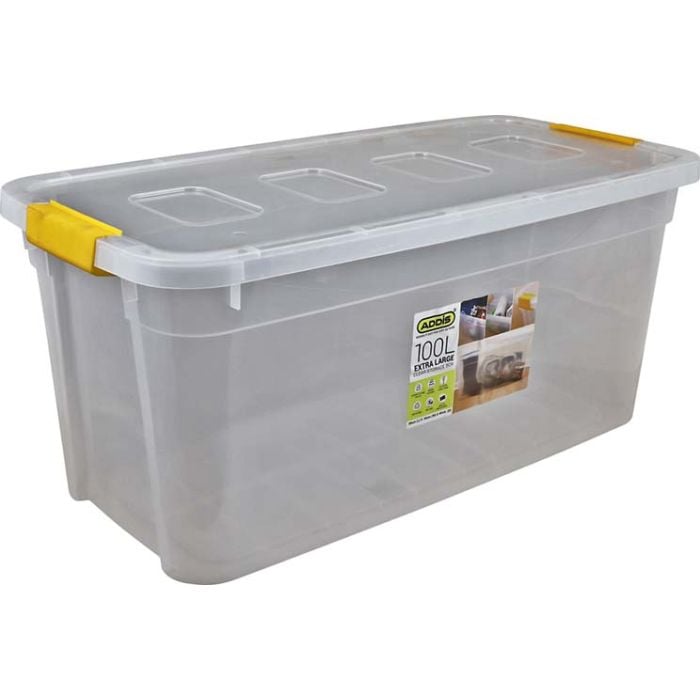 Addis Clear Extra Large Storage Box 100L 9988