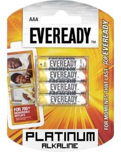 Eveready Platinum AAA Batteries - 4 Pack LR03BP4