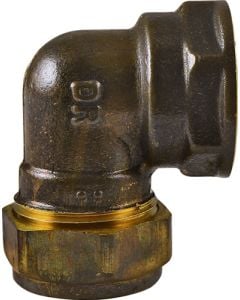 Brass Compression 90° Elbow FI/C 22mm x 3/4" 2022BDR