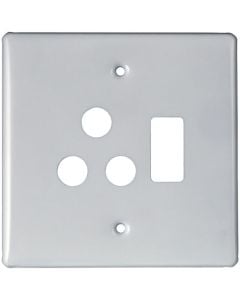 Crabtree Classic White Single RSA Wall Socket Cover Plate 4x4 CT18415/101