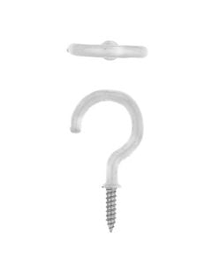 Eureka Round White Cup Hook 32mm - 6 Pack 2E55