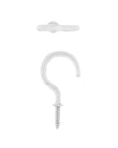 Eureka Round White Cup Hook 38mm - 5 Pack 2E65