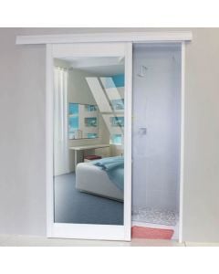 Slide 'n Space White 1-Side Mirror Sliding Door 890 x 2050mm