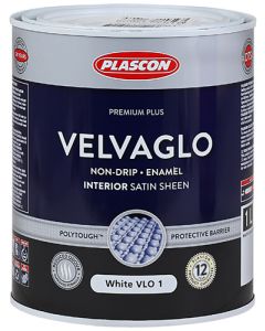 Plascon Velvaglo Non-Drip Enamel White 1L