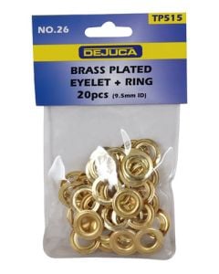 Dejuca Brass Plated Eyelets & Rings - 20 Pack TP515