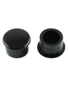 Black Round Plastic Ferrule 16mm - 4 Pack 1038