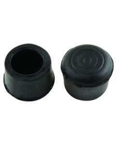 Black Round Plastic Ferrule 22mm - 4 Pack 1098