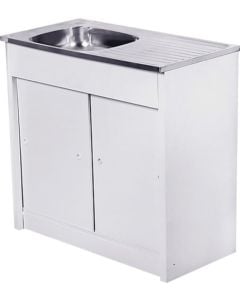 Cam Africa Stainless Steel Single End Bowl With Knock Down Kitchen Unit 915 x 460 x 870mm KD915/1