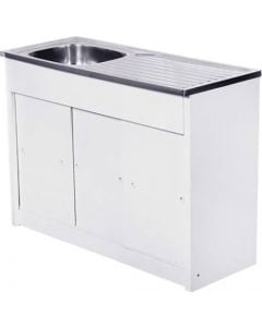 Cam Africa Stainless Steel Single End Bowl With Knock Down Kitchen Unit 1200 x 480 x 870mm KD1200/1