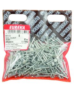 Eureka Galvanized Semi Clout Nails 25mm - 250g Pack 6E55