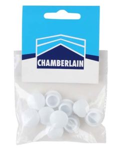 ChamberValue White Clip-On-Plastic Nut Cover 12.5mm - 10 Pack 1149