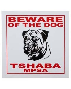 Plastic Bullmastiff Beware Of Dog Sign 290 x 290mm