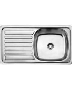 Cam Africa Stainless Steel Sit-On Single End Bowl Sink 750 x 400mm SC7540S/SEB