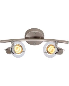 Eurolux Satin Chrome 2-Light Bow Spotlight S22SC