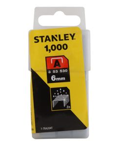 Stanley Light Duty A-Type Staples 6mm - 1000 Pack 1-TRA204T