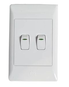 CBI White 2-Lever 1-Way Light Switch 2x4 L122-P