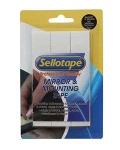 Sellotape Mirror & Mounting Tape Strips - 12 Pack 