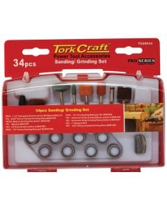 Tork Craft 34 Piece Mini Rotary Sanding & Grinding Set TC08034