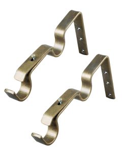 Finishing Touches Bronze Double Elements Bold Wall Curtain Bracket 32mm - 2 Pack AT151 0002
