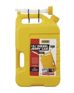 Addis Yellow Plastic Diesel Jerry Can 15L 7439YL