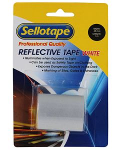 Sellotape White Reflective Tape 48mm x 1m