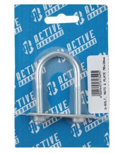 Active Hardware U Bolt With Nuts & Plate 6 x 30mm