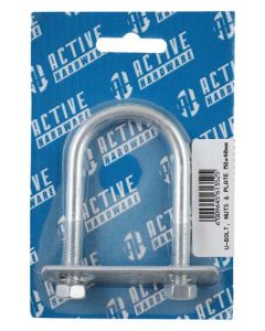 Active Hardware U Bolt With Nuts & Plate 8 x 40mm