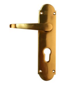 ChamberValue Brass Cylinder Pierce Lever Handle On Backplate V0053A/C71/FH