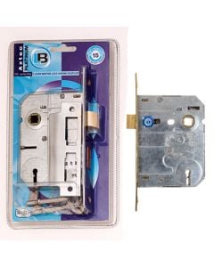 Aztec Brass Plated 3 Lever Mortice Lock IAZ3BPSABS-B
