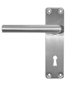 QS Stainless Steel Keyhole Oulu Lever Handle On Backplate QSCOUPEOULU