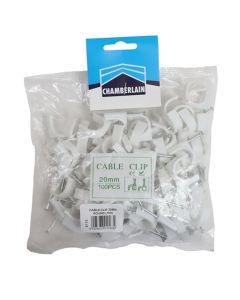 ChamberValue Round Cable Clips 20mm - 100 Pack