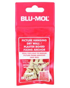 Blu-Mol  Picture Hanging Drywall/Plaster Board Fixing Anchor BM0421440