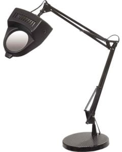 Bright Star Black Desk Lamp With 3x Magnifier & Clamp TL813