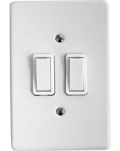 Crabtree Classic White 2-Lever 1-Way Light Switch 2x4 CT18011/101