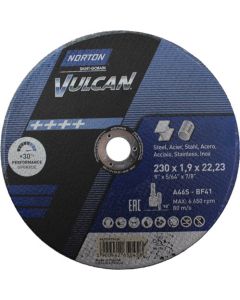 Norton Vulcan Steel Inox Cutting Discs 230 x 1.9m - 3 Pack 66252845