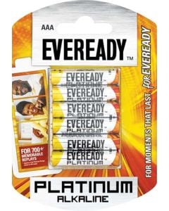 Eveready Platinum AAA Batteries - 6 Pack LR03PPBP6