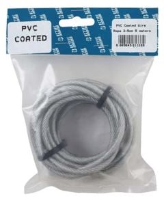 Active Hardware 6 x 7mm Steel Rope Wire with 3-5mm PVC Coating 5m 381