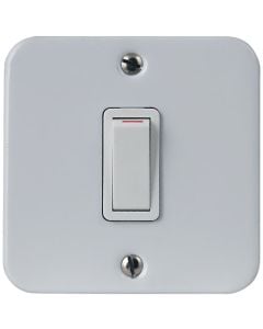Crabtree Industrial White 1-Lever 1-Way Surface Light Switch 75 x 75mm CT18080/101P