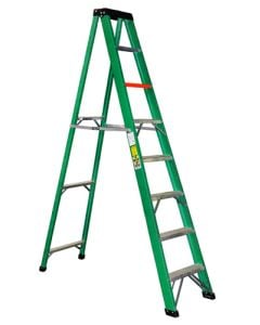 Castor & Ladder Fibreglass Commercial A-Frame Step Ladder 2.4m FGS8-N