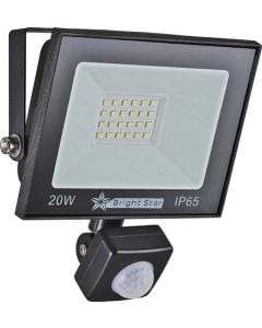 Bright Star Black 20W LED Floodlight With Sensor FL075