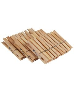 House Of York Wooden Clothes Pegs - 30 Pack 2100326