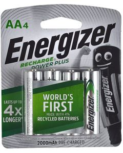 Energizer Recharge Power Plus AA Batteries 2000mAh - 4 Pack E300636001