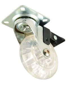 FIT Clear Poly Castor With Brake 75mm CW010B