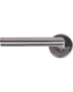 ChamberValue Stainless Steel Keyhole Samos Lever Handle On Rose With Escutcheons