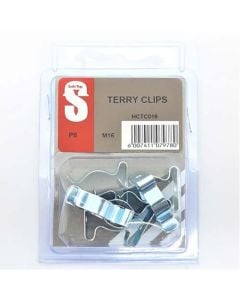 Clamshell Terry Clip 16mm - 6 Pack HCTC016