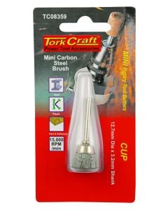 Tork Craft Mini Carbon Steel Cup Brush 3.2 x 12.7mm TC08359