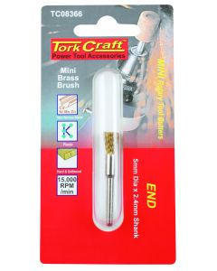 Tork Craft Mini Brass Brush End 3.2 x 3.2mm Shank TC08366